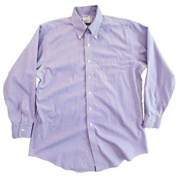 Brooks Brothers Regent Shirt Size 16 1/2 33 Purple Button-Down Quiet Luxury Y2K - Picture 1 of 12